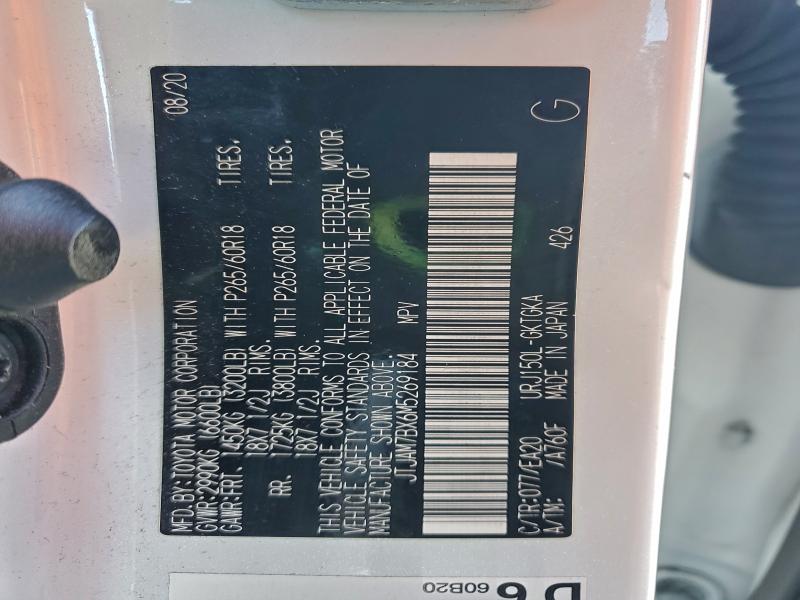 LEXUS GX 2021 VIN JTJAM7BX6M5269184