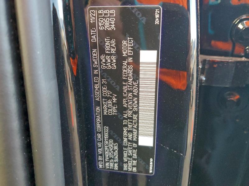 VOLVO XC90 PLUS 2024 VIN YV4062PE5R1199322