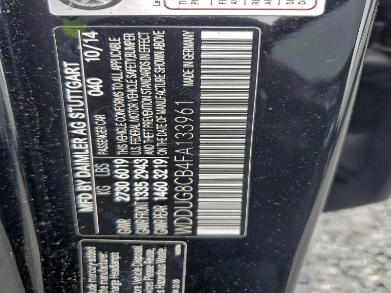 MERCEDES-BENZ S-CLASS 2015 VIN WDDUG8CB4FA133961