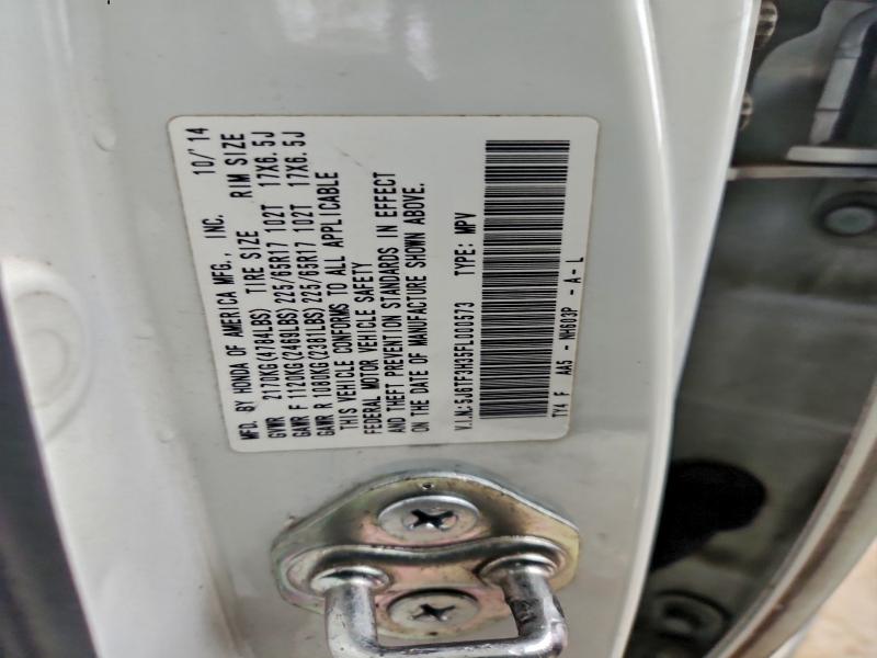 HONDA CROSSTOUR 2015 VIN 5J6TF3H35FL000573