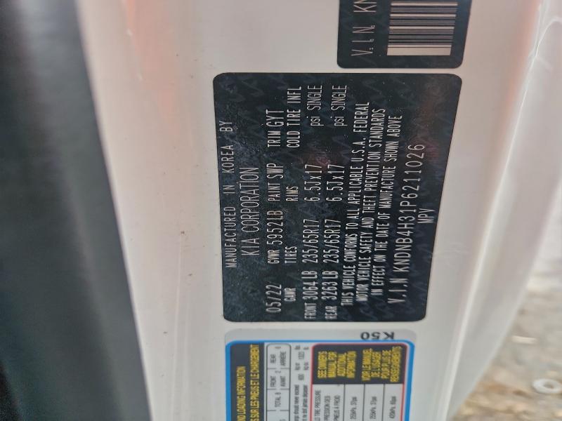 KIA CARNIVAL L 2023 VIN KNDNB4H31P6211026