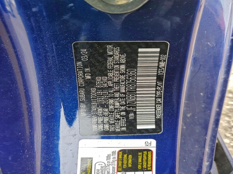 TOYOTA GR 86 2024 VIN JF1ZNBB17R8756360