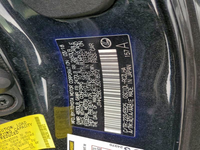 LEXUS RC350 2018 VIN JTHHZ5BC1J5018572