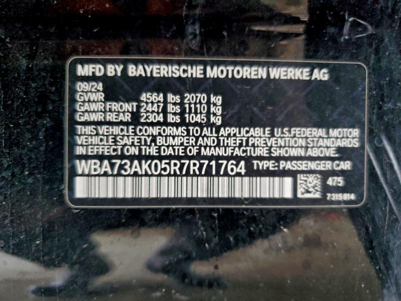 BMW 2 SERIES 2024 VIN WBA73AK05R7R71764