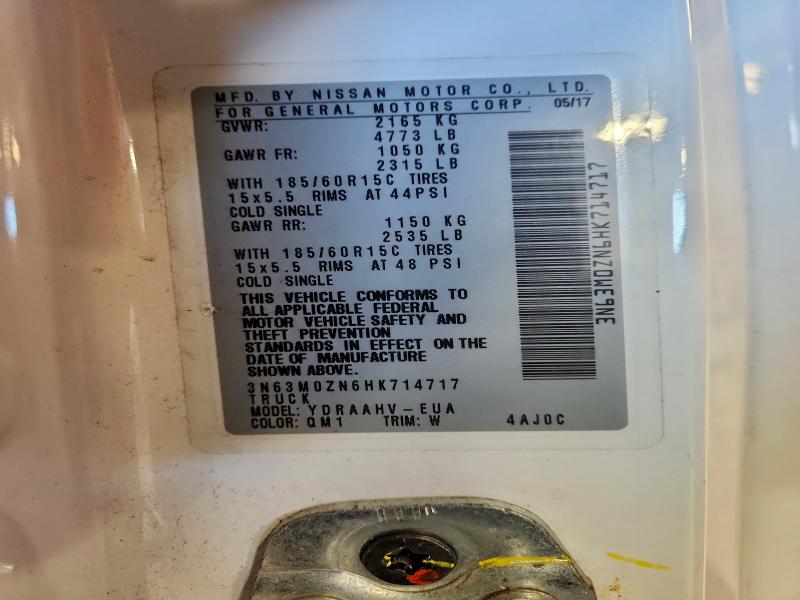 CHEVROLET EXPRESS 2017 VIN 3N63M0ZN6HK714717