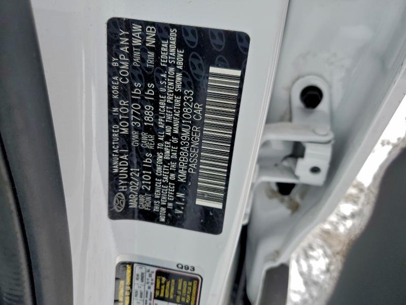 HYUNDAI VENUE 2021 VIN KMHRB8A39MU108233