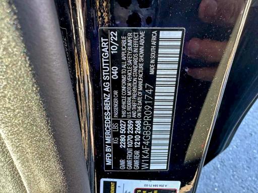 MERCEDES-BENZ C-CLASS 2023 VIN W1KAF4GB5PR091747