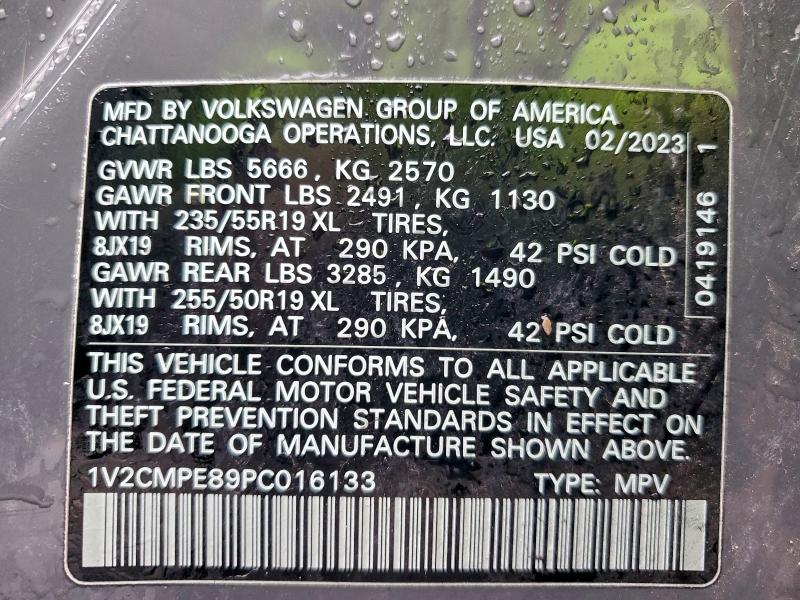 VOLKSWAGEN ID.4 PRO 2023 VIN 1V2CMPE89PC016133
