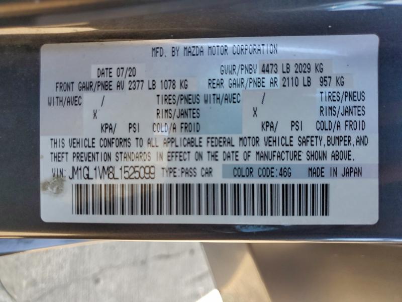 MAZDA 6 2020 VIN JM1GL1VM8L1525099