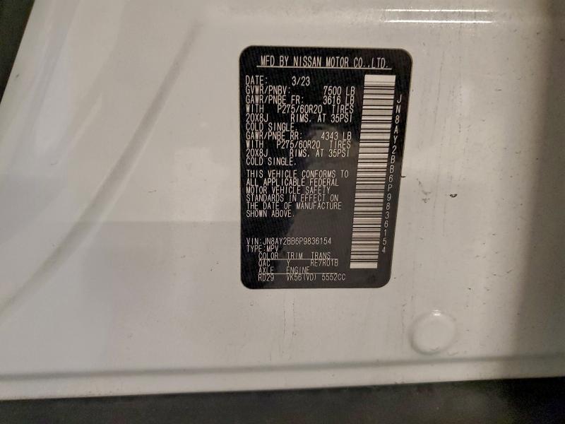 NISSAN ARMADA 2023 VIN JN8AY2BB6P9836154