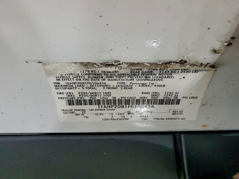 FORD TAURUS 2015 VIN 1FAHP2D81FG106456