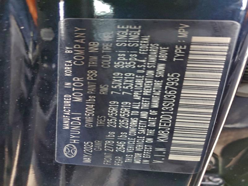 HYUNDAI TUCSON 2025 VIN KM8JEDD13SU367935