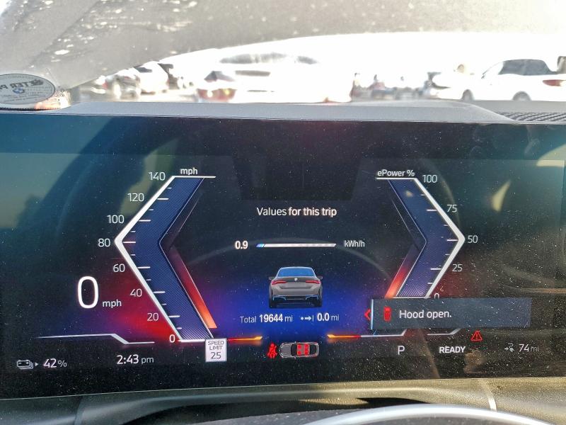 BMW I4 EDRIVE 2023 VIN WBY43AW0XPFP64689