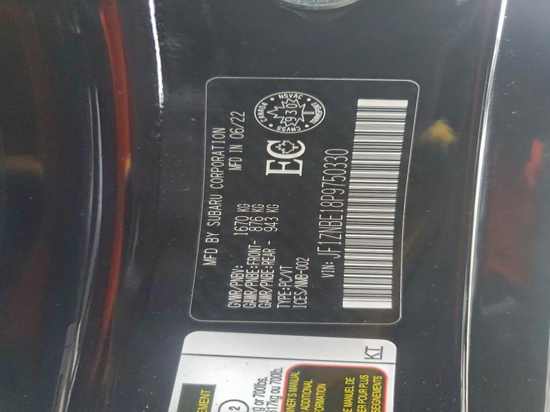 TOYOTA GR 86 PREM 2023 VIN JF1ZNBE18P9750330