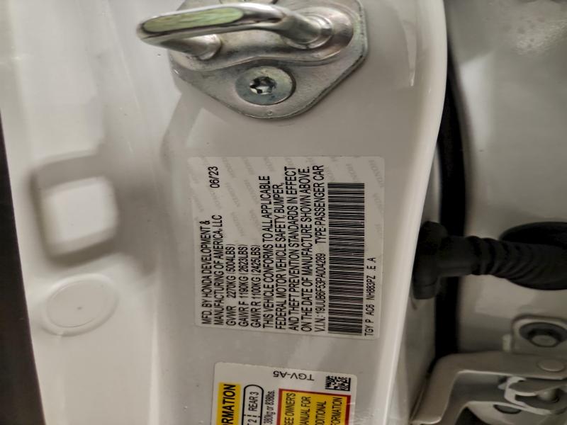 ACURA TLX 2023 VIN 19UUB6F53PA004289