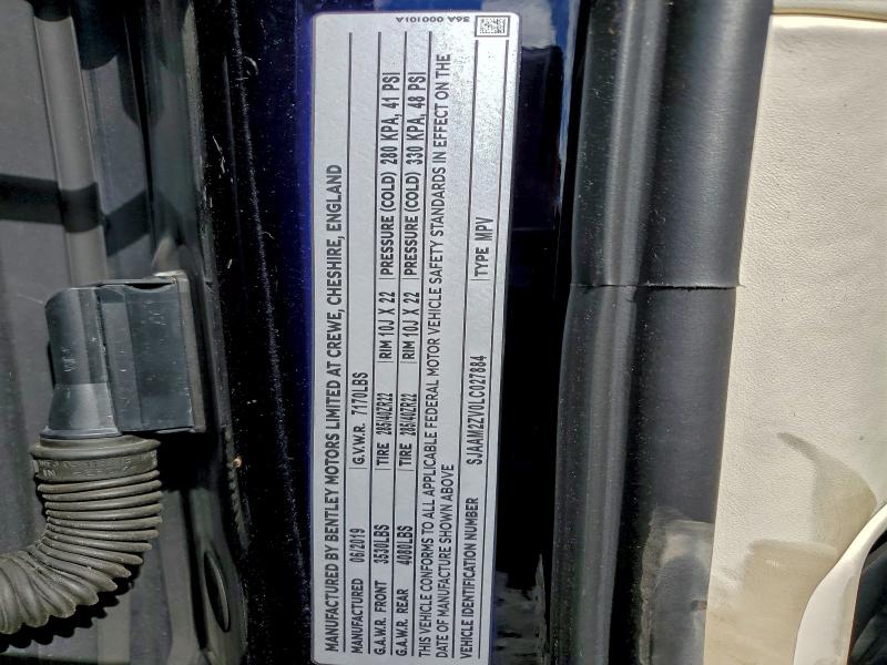 BENTLEY ALL MODELS 2020 VIN SJAAM2ZV0LC027884