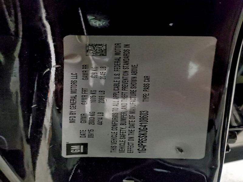 BUICK VERANO 2016 VIN 1G4PR5SK0G4108603