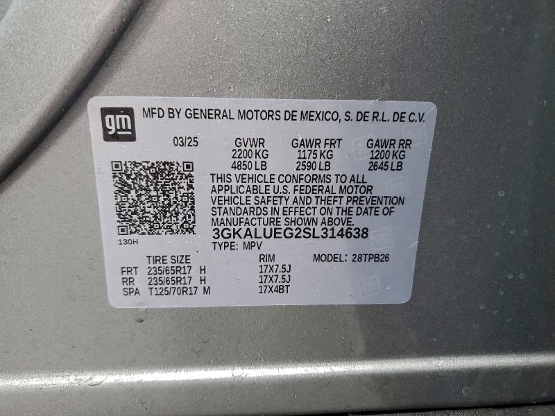 GMC TERRAIN EL 2025 VIN 3GKALUEG2SL314638
