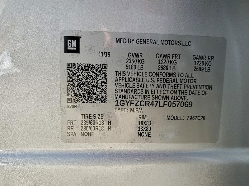 CADILLAC XT4 2020 VIN 1GYFZCR47LF057069