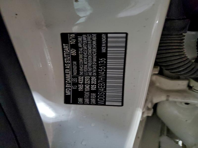 MERCEDES-BENZ CLA-CLASS 2017 VIN WDDSJ4EB7HN456136