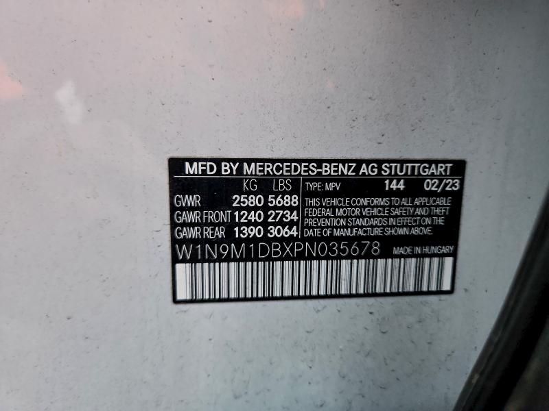 MERCEDES-BENZ EQB 350 4M 2023 VIN W1N9M1DBXPN035678