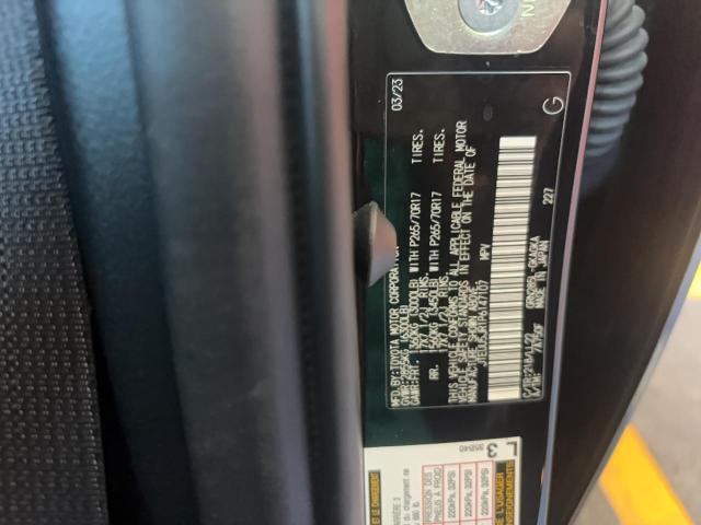 TOYOTA 4RUNNER 40 2023 VIN JTEUU5JR1P6147107