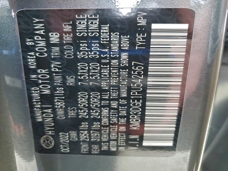 HYUNDAI PALISADE X 2023 VIN KM8R3DGE1PU542567