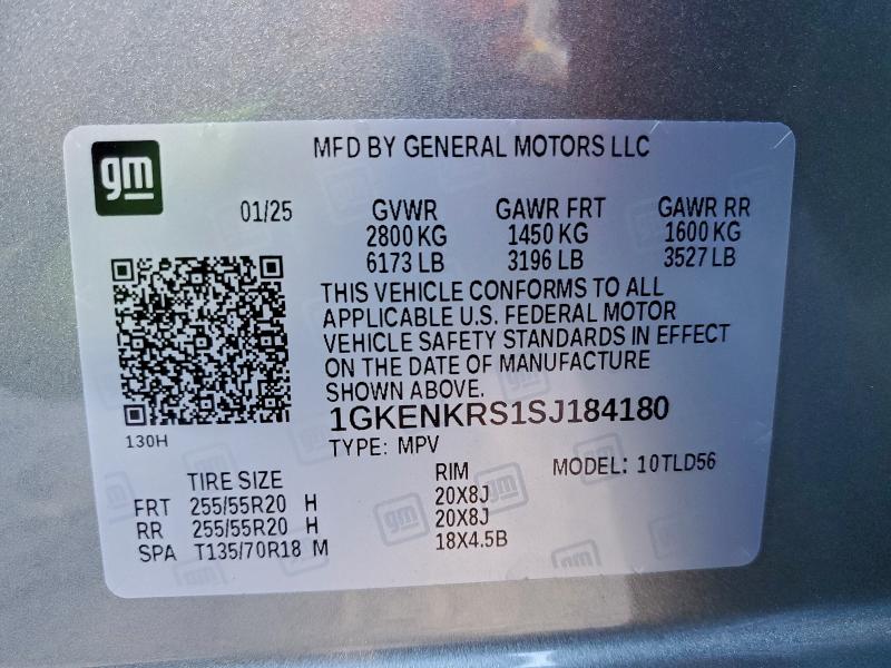 GMC ACADIA ELE 2025 VIN 1GKENKRS1SJ184180