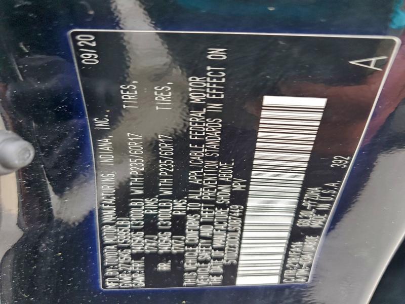 TOYOTA SIENNA 2020 VIN 5TDZZ3DC0LS087449