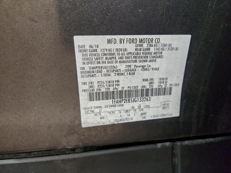 FORD TAURUS 2018 VIN 1FAHP2E85JG133263