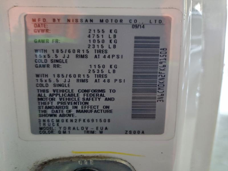 NISSAN NV 2015 VIN 3N6CM0KN2FK691508