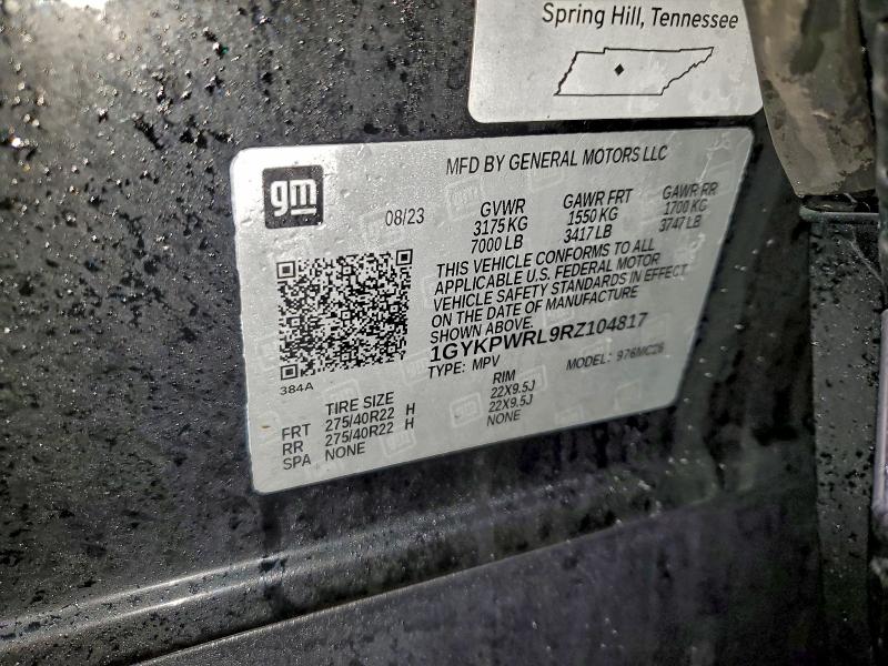 CADILLAC LYRIQ SPOR 2024 VIN 1GYKPWRL9RZ104817