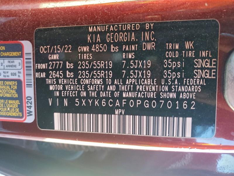 KIA SPORTAGE X 2023 VIN 5XYK6CAF0PG070162