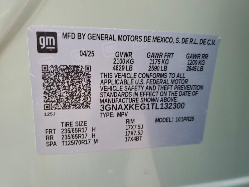 CHEVROLET EQUINOX AC 2026 VIN 3GNAXKEG1TL132300