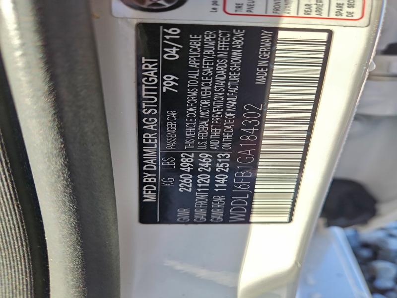 MERCEDES-BENZ CLC-CLASS 2016 VIN WDDLJ6FB1GA184302