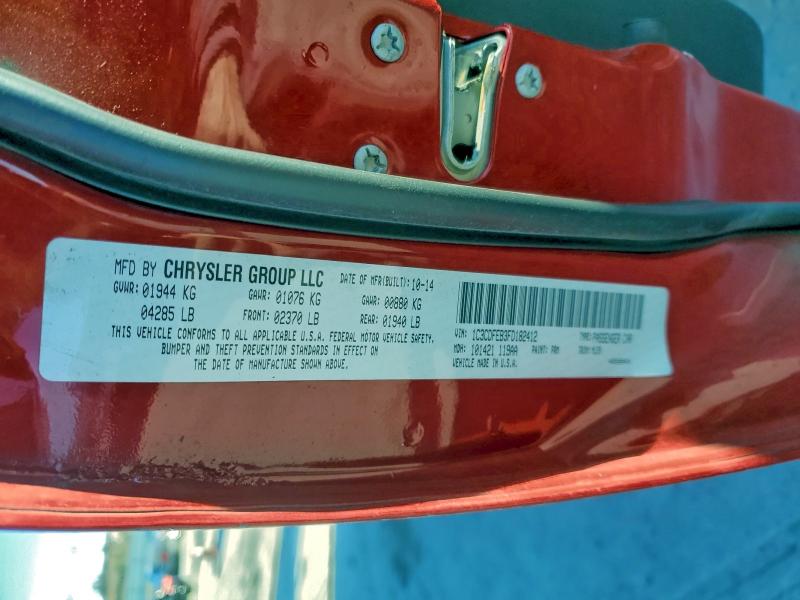 DODGE DART 2015 VIN 1C3CDFEB3FD182412