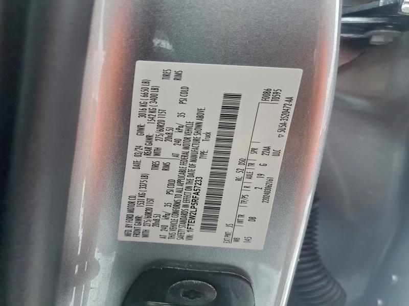 FORD F150 STX 2024 VIN 1FTEW2LP5RFA57233