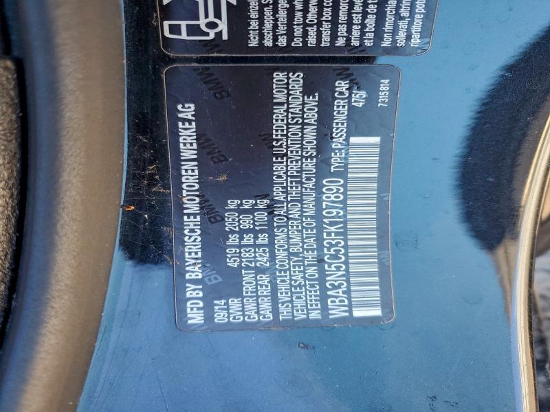 BMW 4 SERIES 2015 VIN WBA3N5C53FK197890