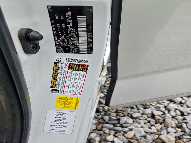 TOYOTA HIGHLANDER 2022 VIN 5TDGZRBH2NS200829