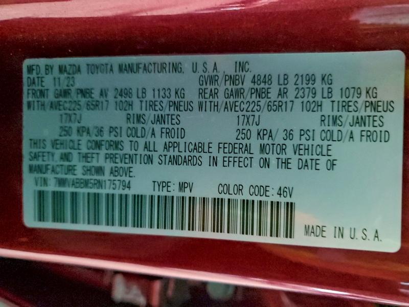 MAZDA CX-50 2024 VIN 7MMVABBM5RN175794