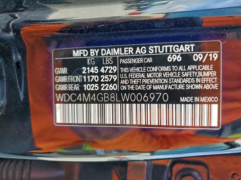 MERCEDES-BENZ GLB-CLASS 2020 VIN WDC4M4GB8LW006970