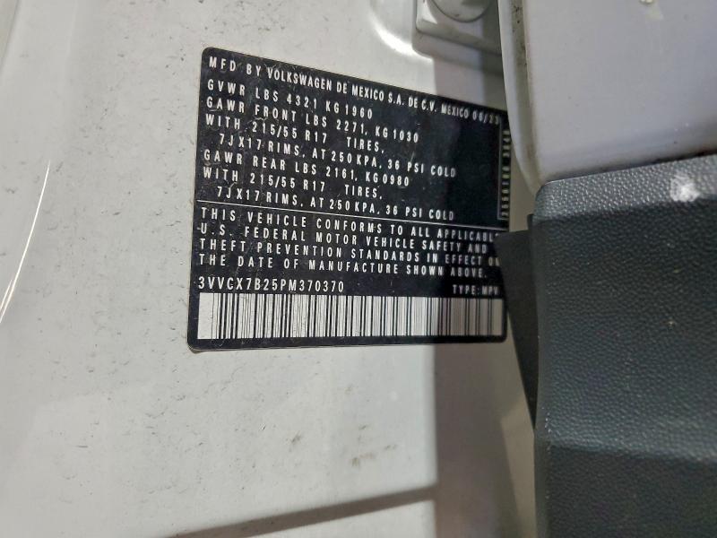 VOLKSWAGEN TAOS S 2023 VIN 3VVCX7B25PM370370