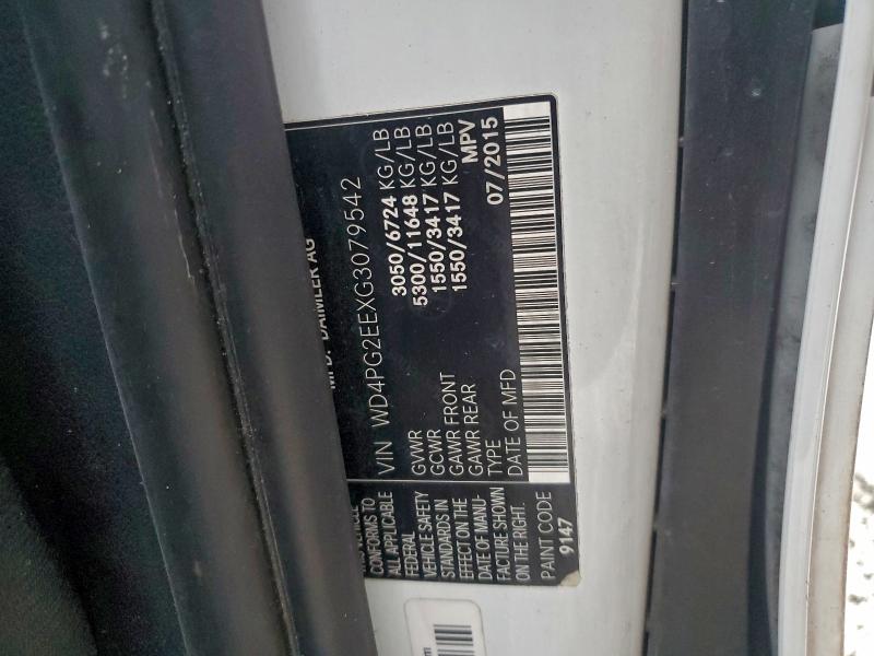 MERCEDES-BENZ METRIS 2016 VIN WD4PG2EEXG3079542