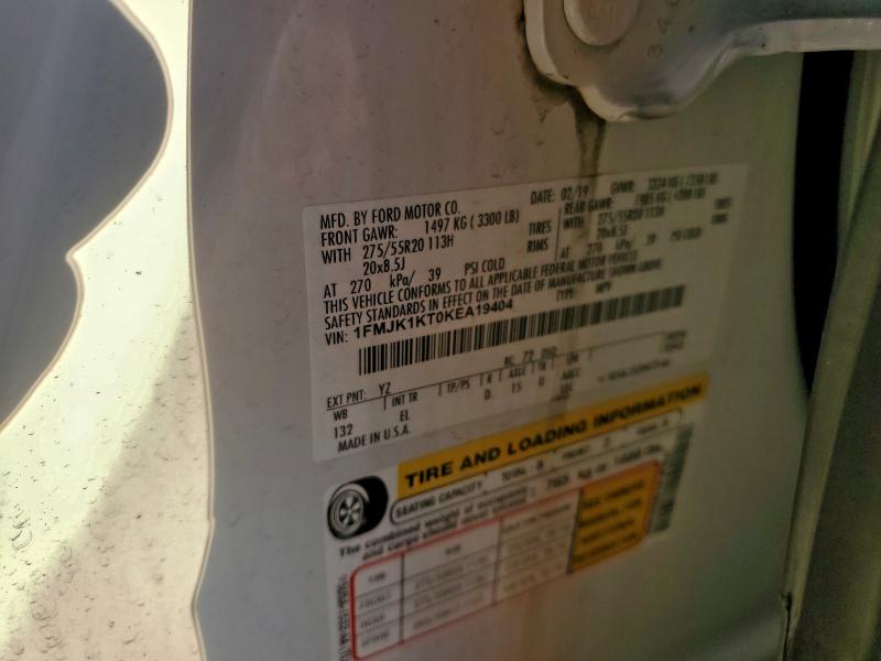 FORD EXPEDITION 2019 VIN 1FMJK1KT0KEA19404