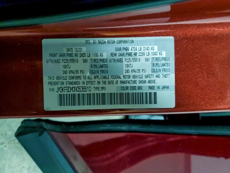 MAZDA CX-5 PREMI 2022 VIN JM3KFBDM0N0536610