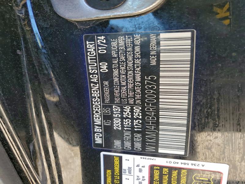 MERCEDES-BENZ CLE 300 4M 2024 VIN W1KMJ4HB4RF009375