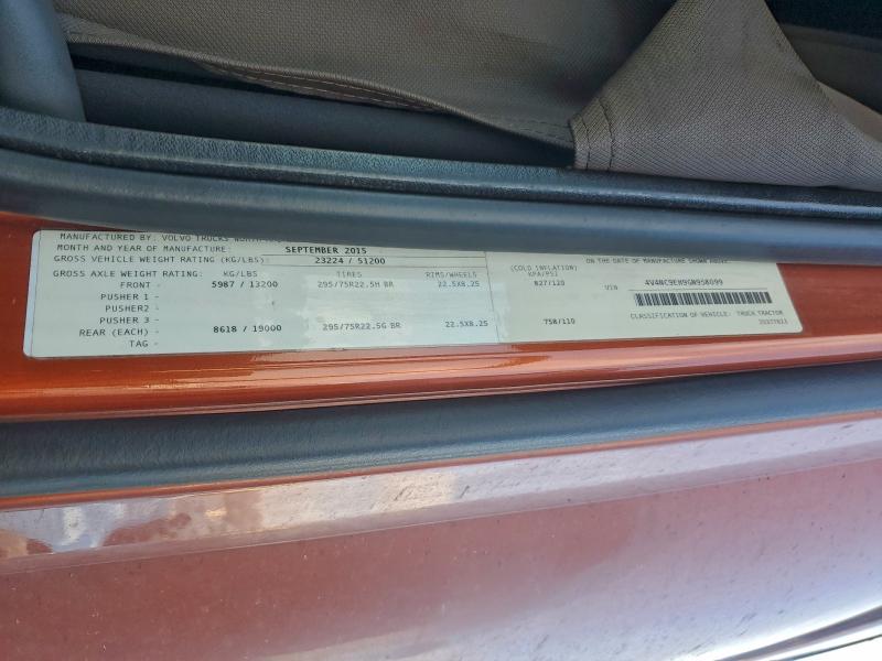 VOLVO VN 2016 VIN 4V4NC9EH9GN958099