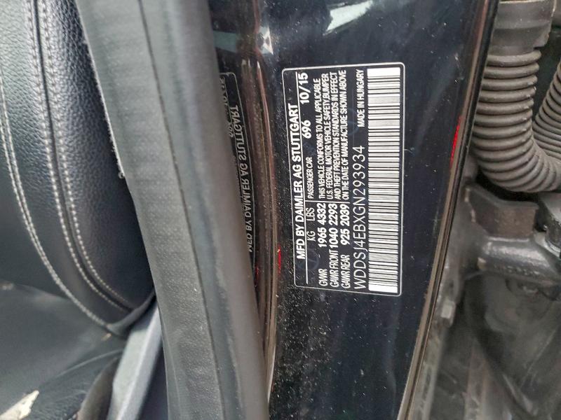 MERCEDES-BENZ CLA-CLASS 2016 VIN WDDSJ4EBXGN293934