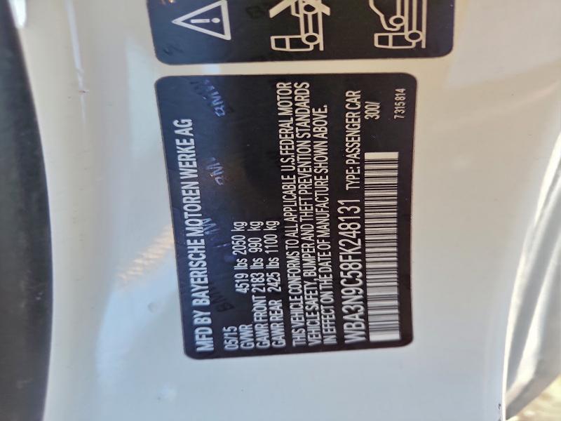 BMW 4 SERIES 2015 VIN WBA3N9C58FK248131