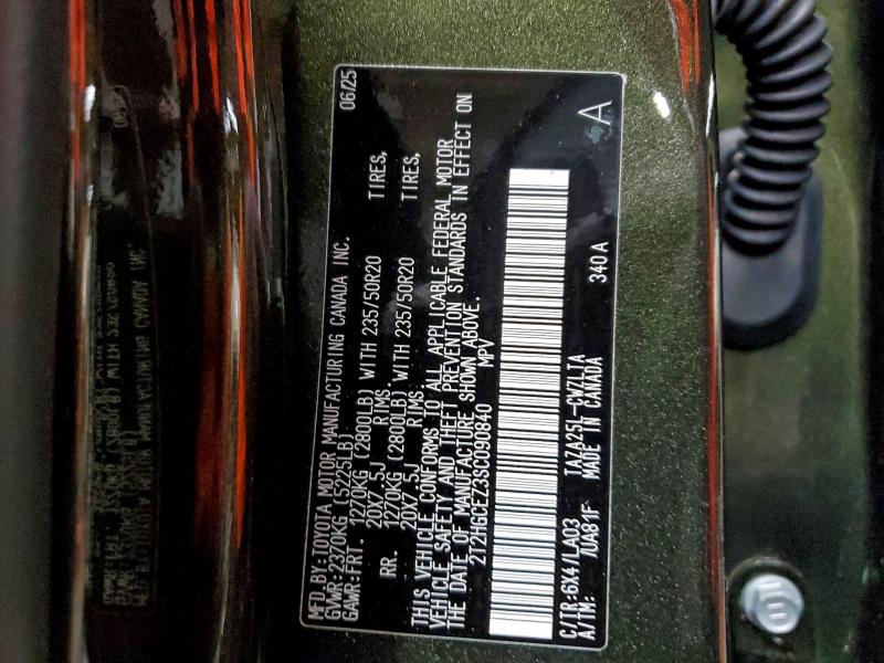 LEXUS NX 350 LUX 2025 VIN 2T2HGCEZ3SC090840